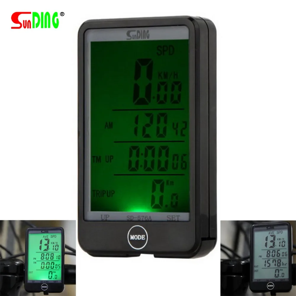 SUNDING 576A Waterproof Auto Bike Computer Light Mode Touch Wired Bicycle Computer Cycling Speedometer with LCD Backlight
SUNDING 576A Waterproof Auto Bike Computer Light Mode Touch Wired Bicycle Computer Cycling Speedometer with LCD Backlight