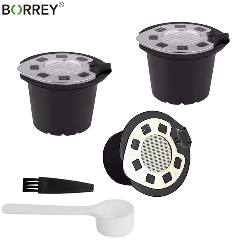 BORREY 3Pcs Reusable Nespresso Capsules Refillable Coffee Capsules Reusable Coffee Filter With Plastic Scoop Brush Clever Coffee
BORREY 3Pcs Reusable Nespresso Capsules Refillable Coffee Capsules Reusable Coffee Filter With Plastic Scoop Brush Clever Coffee