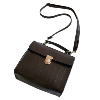 Fashion Trend Stone Pattern Buckle Small Square Shoulder Bag Across Wild Ladies Kate Bag Crocodile Skin Coffee
Fashion Trend Stone Pattern Buckle Small Square Shoulder Bag Across Wild Ladies Kate Bag Crocodile Skin Coffee