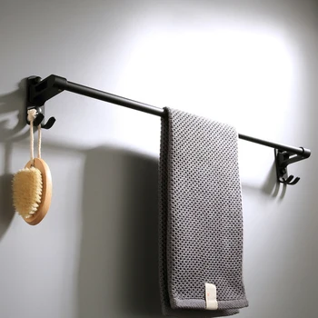 Space Aluminum Matte Black Wall Mounted Shower Towel Rack Shelf For Bathroom Towel
Space Aluminum Matte Black Wall Mounted Shower Towel Rack Shelf For Bathroom Towel