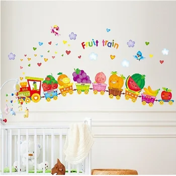 Cartoon Fruit Train Wall Sticker Baby Mural Decoration Poster Home Decal Diy Art Wallpaper For Kids Room Adesivo De Parede
Cartoon Fruit Train Wall Sticker Baby Mural Decoration Poster Home Decal Diy Art Wallpaper For Kids Room Adesivo De Parede