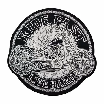 Rider Fast Live Hard Motorcycle Circle Patch Iron on backing Embroidery Patches for Clothes DIY Design
Rider Fast Live Hard Motorcycle Circle Patch Iron on backing Embroidery Patches for Clothes DIY Design
