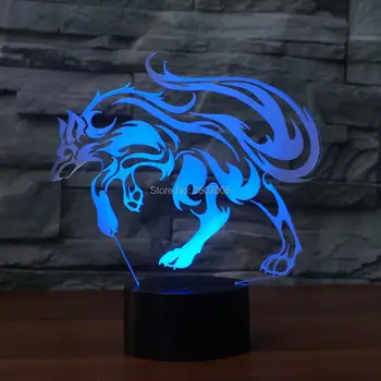 New single-wolf design LED night light 7 color touch switch USB cable decoration light in holiday lighting
New single-wolf design LED night light 7 color touch switch USB cable decoration light in holiday lighting