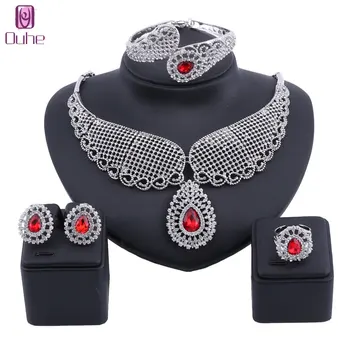 Vintage Turkish Women African Beads Jewelry Set Dubai Indian Crystal Wedding Necklace Jewelry Sets Silver Color Jewellery Set
Vintage Turkish Women African Beads Jewelry Set Dubai Indian Crystal Wedding Necklace Jewelry Sets Silver Color Jewellery Set