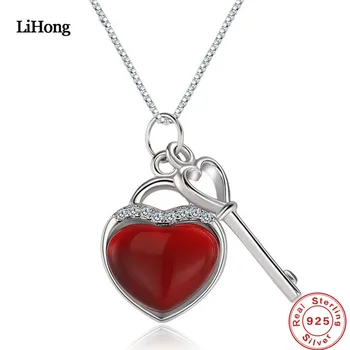 925 Sterling Silver Necklace Heart Key With Small Key Pendant Necklace AAA Crystal Zircon Charm Jewelry For Woman
925 Sterling Silver Necklace Heart Key With Small Key Pendant Necklace AAA Crystal Zircon Charm Jewelry For Woman