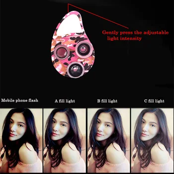 DOITOP Warm And Cool LED Fill light Lens Flash 3 Levels Of Light Double Color Wide Angle Fisheye Macro Lens For Mobile Phone A3
DOITOP Warm And Cool LED Fill light Lens Flash 3 Levels Of Light Double Color Wide Angle Fisheye Macro Lens For Mobile Phone A3