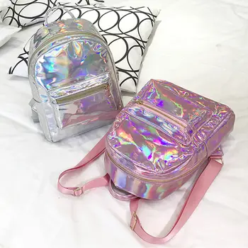 Fashion Women Ladies Hologram Holographic PU Leather Laser Backpack School Bags For Women Girls Bookbag Tote
Fashion Women Ladies Hologram Holographic PU Leather Laser Backpack School Bags For Women Girls Bookbag Tote