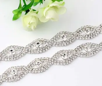 1 Yard Sparkle Rhinestones Oval Silver/Gold Plated Flatback Ribbon Chain Trim For Sewing Craft Diy
1 Yard Sparkle Rhinestones Oval Silver/Gold Plated Flatback Ribbon Chain Trim For Sewing Craft Diy