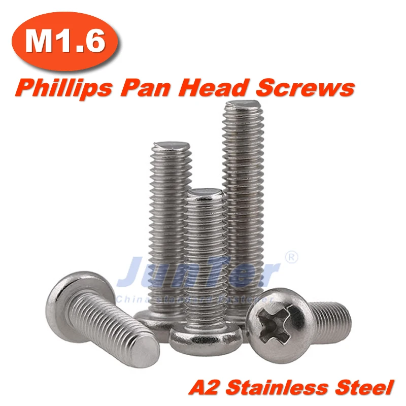 1000pcs/lot M1.6(1.6mm) A2 Stainless Steel Phillips Pan Head Machine Screws Metric DIN7985
1000pcs/lot M1.6(1.6mm) A2 Stainless Steel Phillips Pan Head Machine Screws Metric DIN7985