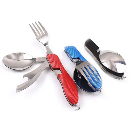 

Detachable stainless steel knife and spoon combination Mini tableware set FORK SPOON SPORK CAMPing CUTlery