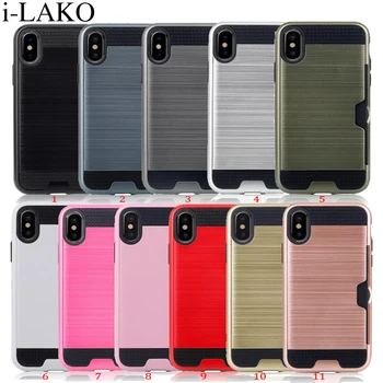 100pcs/lot For iPhone XR XS MAX Case Hybrid Anti-Shock Impact Brushed Card Holder Hard Case For iPhone 8 7 6S Plus
100pcs/lot For iPhone XR XS MAX Case Hybrid Anti-Shock Impact Brushed Card Holder Hard Case For iPhone 8 7 6S Plus