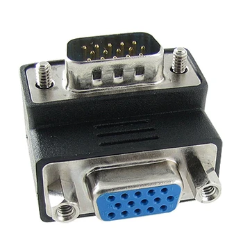 15-Pin VGA Male to Female M/F Right Angle Adapter It allows cables to mate at a 90 degree angle to avoid nearby obstructions Low
15-Pin VGA Male to Female M/F Right Angle Adapter It allows cables to mate at a 90 degree angle to avoid nearby obstructions Low