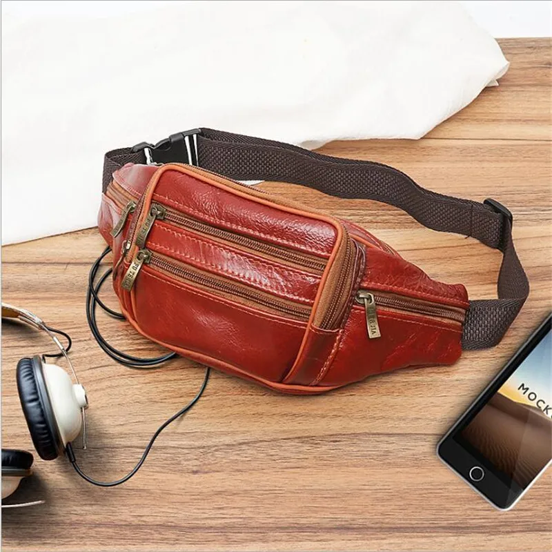New Arrival 2019 Men Genuine Leather Waist Bag Solid Color Fanny Packs Adjustable Belt Bag Shopping Waist Pack Travel Chest Bags
New Arrival 2019 Men Genuine Leather Waist Bag Solid Color Fanny Packs Adjustable Belt Bag Shopping Waist Pack Travel Chest Bags