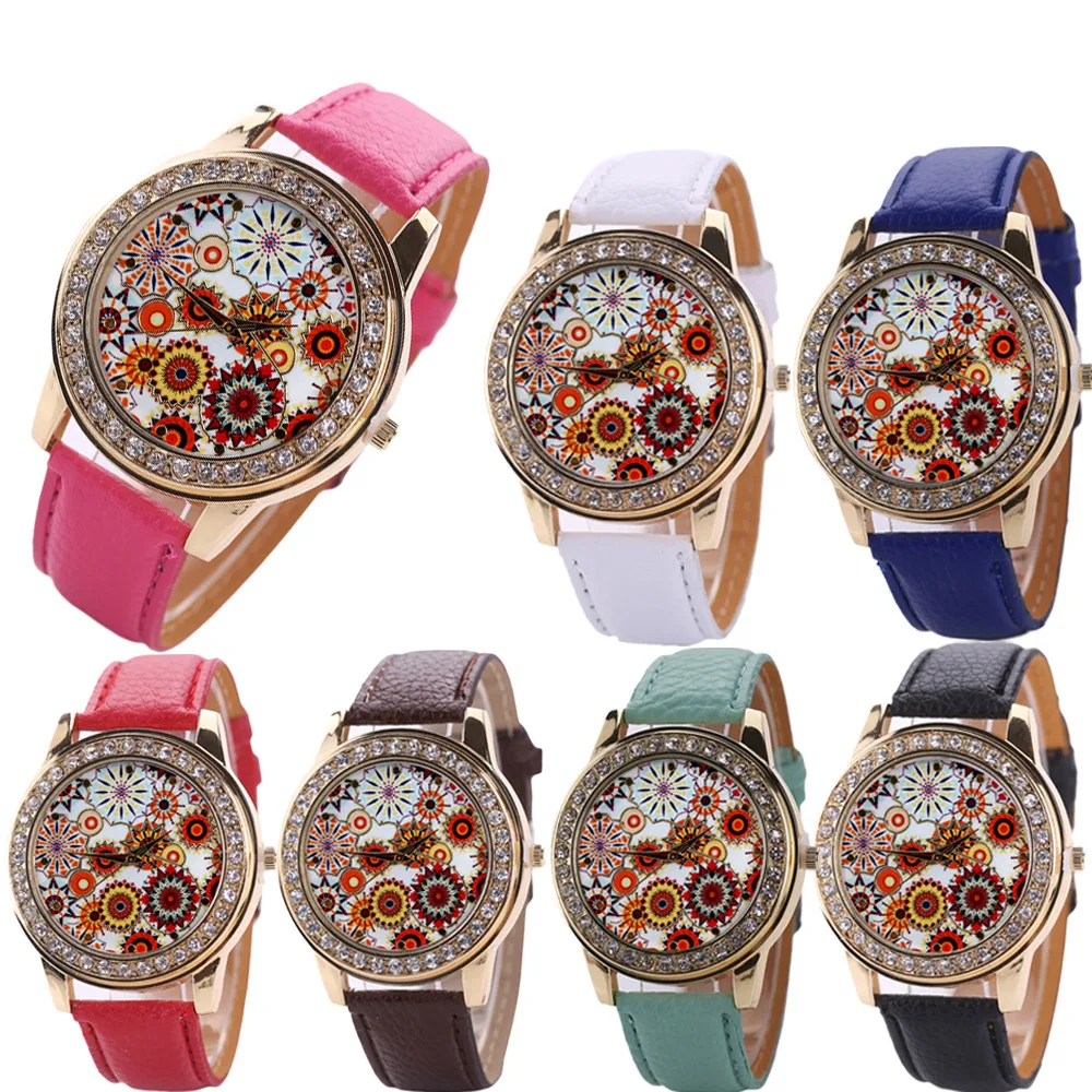 Hot Precise Womens Fashion Sunflower Leather Band Stainless Steel Quartz Analog Wrist Watch Analog Wrist Watch
Hot Precise Womens Fashion Sunflower Leather Band Stainless Steel Quartz Analog Wrist Watch Analog Wrist Watch