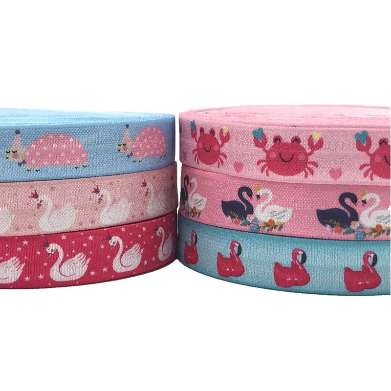 16mm Hedgehog Swan Crab fox Print Fold Over Elastic Animal FOE Webbing 10 Yard DIY Holiday Party Sewing decoration Accessories
16mm Hedgehog Swan Crab fox Print Fold Over Elastic Animal FOE Webbing 10 Yard DIY Holiday Party Sewing decoration Accessories