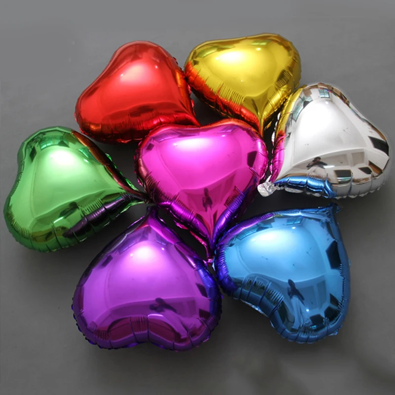 

1pc 18 inch helium foil balloons heart shape balloon for wedding room party decor Valentine's Day supplies 12 color options