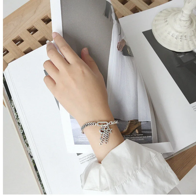 925 Sterling Silver Star Bracelets & Bangles New Fashion Bracelet For Women sterling-silver-jewelry
925 Sterling Silver Star Bracelets & Bangles New Fashion Bracelet For Women sterling-silver-jewelry