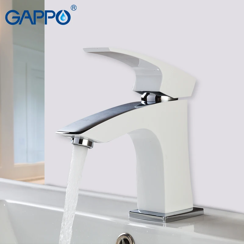 Фото GAPPO хромированный белый смеситель для раковины ванная комната сантехника |