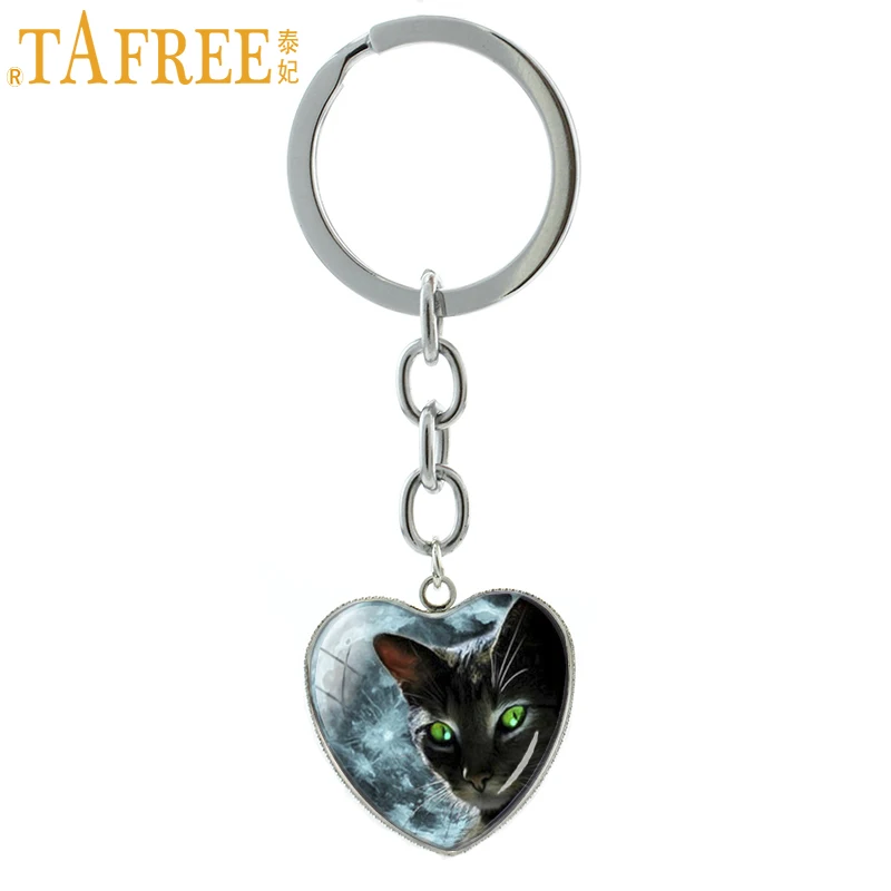 TAFREE Halloween jewelry Green Eyes Black Cat keychain for cat lover Milky Way galaxy nebula heart pendant key chain ring HP547
TAFREE Halloween jewelry Green Eyes Black Cat keychain for cat lover Milky Way galaxy nebula heart pendant key chain ring HP547