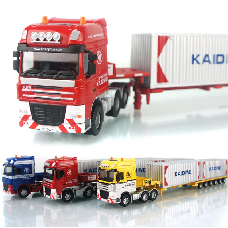 Image 150 Low Bed Transporter Alloy Model Car Diecast Metal Toy Car Toys For Children Truck Brinquedos Kids Toys Boys New Year Gift