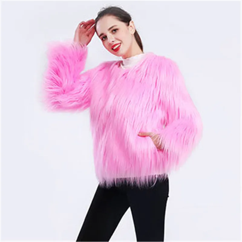 Faux Fur Coat Women White Purple Black Pink 12 Colors S-4XL Plus Size Loose Short Long Sleeve Fashion Fur Jackets Feminina JD328
Faux Fur Coat Women White Purple Black Pink 12 Colors S-4XL Plus Size Loose Short Long Sleeve Fashion Fur Jackets Feminina JD328