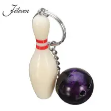 חדש מיני סיכת כדור באולינג keychain מחזיק מפתחות 3D שלט תליון מחזיק מפתחות במחזיק מפתחות מזכרת מחזיק מפתחות האופנה DIY תיק תכשיטי(China)