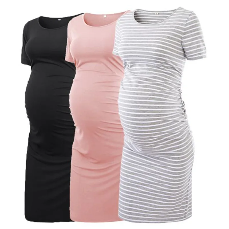 A pack of 3 Pregnancy side Ruched dress Mama casual short-sleeved wrap dress summer maternity T-shirt dress
A pack of 3 Pregnancy side Ruched dress Mama casual short-sleeved wrap dress summer maternity T-shirt dress