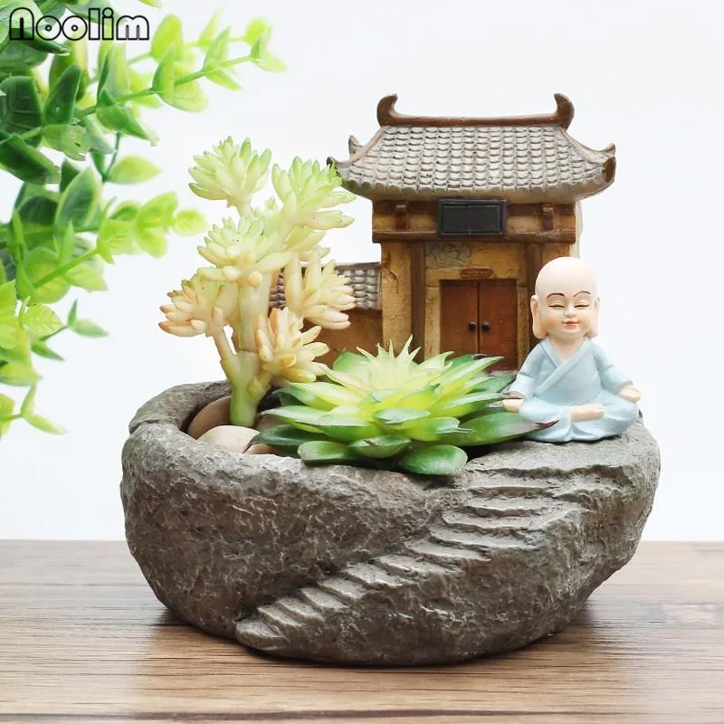 NOOLIM 1Pcs Buddhism Temple Resin Flowerpot Succulent Plants Planter Monk Flower Pot Home Garden Decoration Bonsai Flower Pot
NOOLIM 1Pcs Buddhism Temple Resin Flowerpot Succulent Plants Planter Monk Flower Pot Home Garden Decoration Bonsai Flower Pot