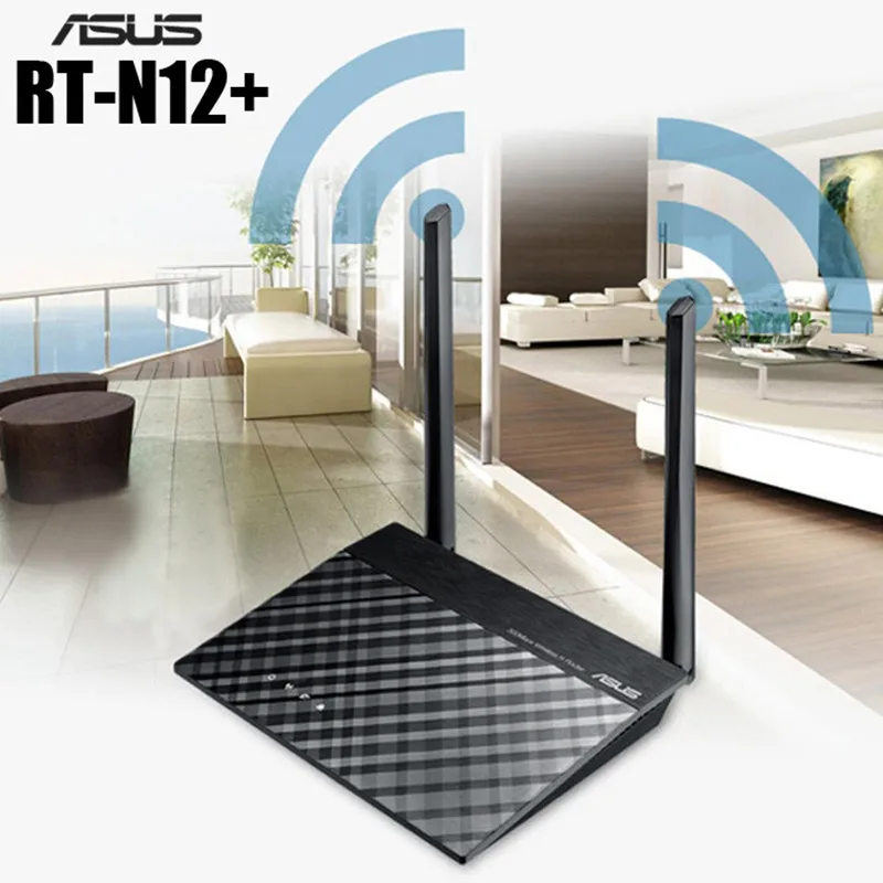 ASUS RT-N12 плюс Wi-Fi маршрутизатор 300 Мбит/с 2 4 ГГц 5dBi WPS VPN Беспроводной повторителя