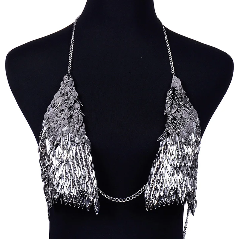 Sexy Leaf Chain Tops Women Summer Bikini Wear Chain Bralette Women Cropped Nightclub Party Festival Wear Jewelry CRHC914
Sexy Leaf Chain Tops Women Summer Bikini Wear Chain Bralette Women Cropped Nightclub Party Festival Wear Jewelry CRHC914