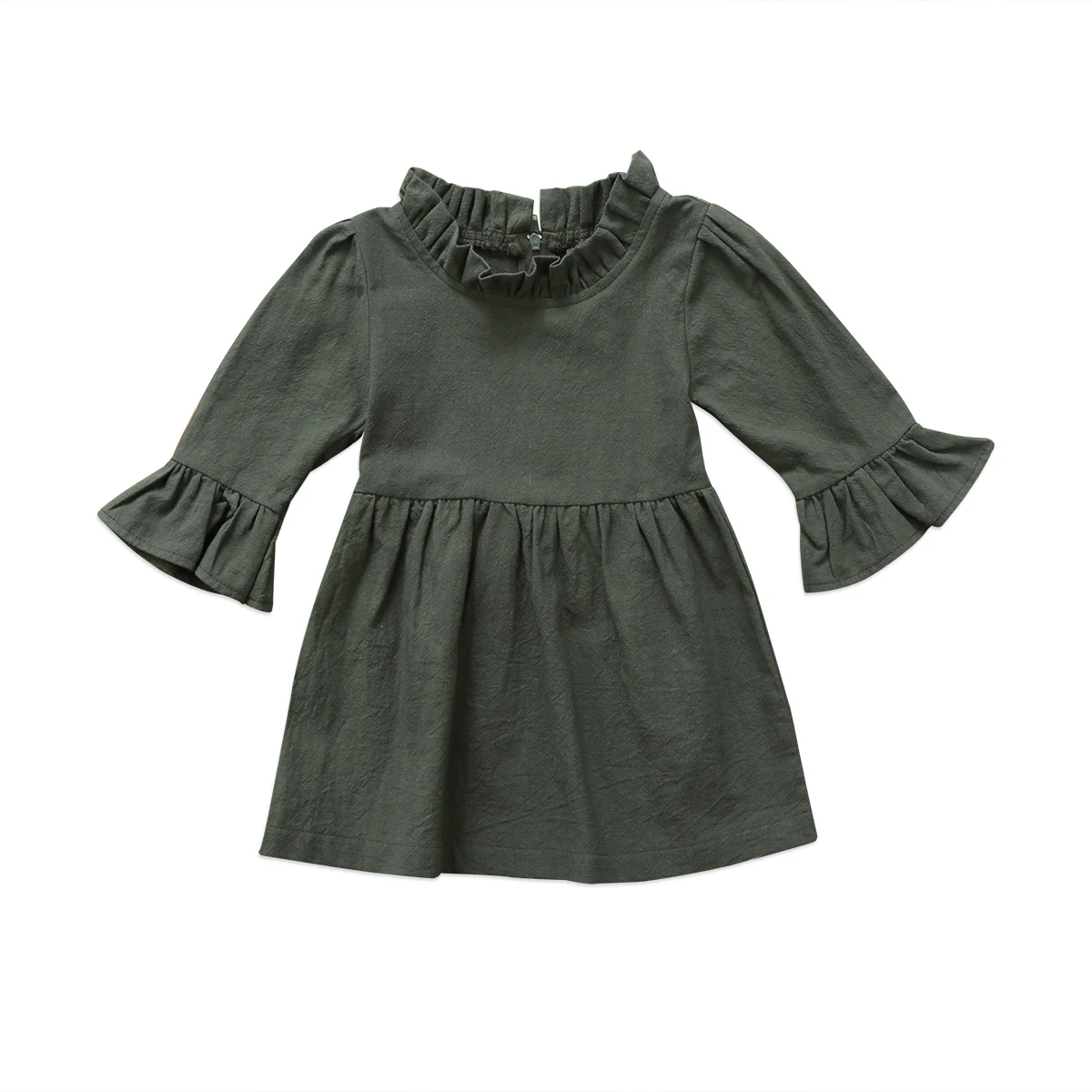 2017 Kids Girls Princess Long Flare Sleeve Ruffle Tutu Dress Army Green Toddler Winter Outfits Frosted Casual Clothes 0-4Y
2017 Kids Girls Princess Long Flare Sleeve Ruffle Tutu Dress Army Green Toddler Winter Outfits Frosted Casual Clothes 0-4Y