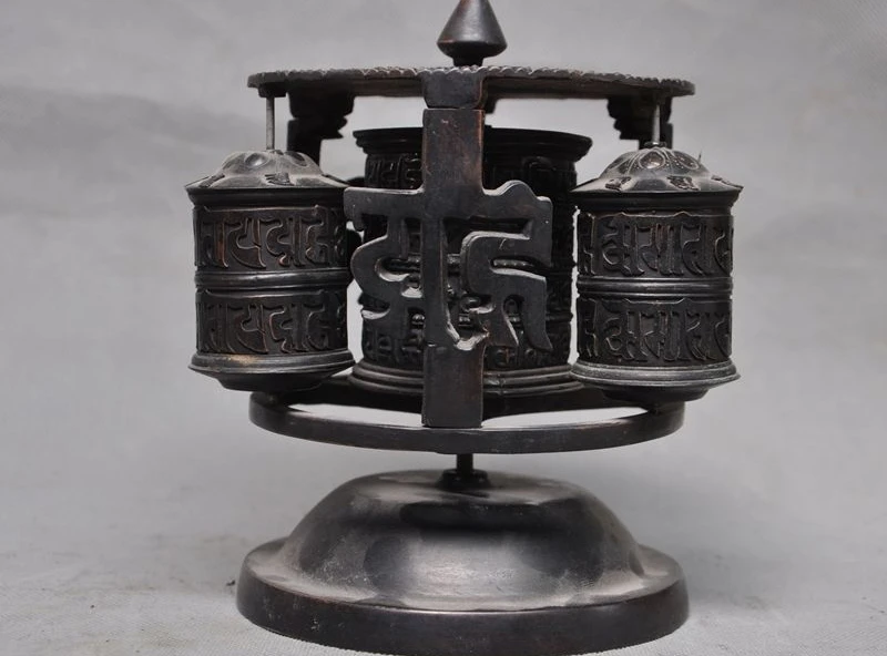 Old Tibet Tantra Temple pure bronze Mantras Buddhism Tripitaka text Prayer wheel
Old Tibet Tantra Temple pure bronze Mantras Buddhism Tripitaka text Prayer wheel