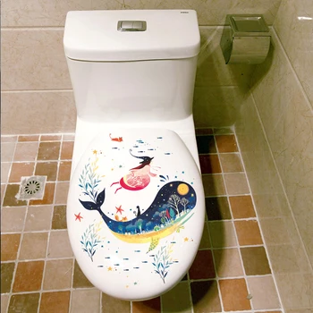 Vinyl Underwater World Dolphin animal Toilet stickers Bathroom Background Toilet Room Home Decor Decals waterproof Wall Sticker
Vinyl Underwater World Dolphin animal Toilet stickers Bathroom Background Toilet Room Home Decor Decals waterproof Wall Sticker