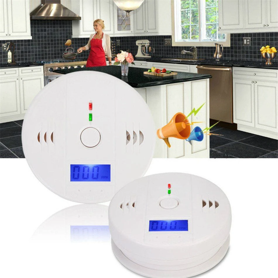 LCD CO Carbon Monoxide Poisoning Sensor Work alone Built-in 85dB siren sound Independent Alarm Warning Detector Tester | Безопасность и