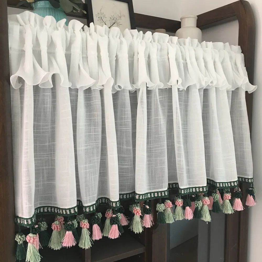 Customized American Coffee Curtain with Tassel Short Window Curtain Valance Kitchen Curtain for Home Decor Cabinet Dust Curtain
Customized American Coffee Curtain with Tassel Short Window Curtain Valance Kitchen Curtain for Home Decor Cabinet Dust Curtain