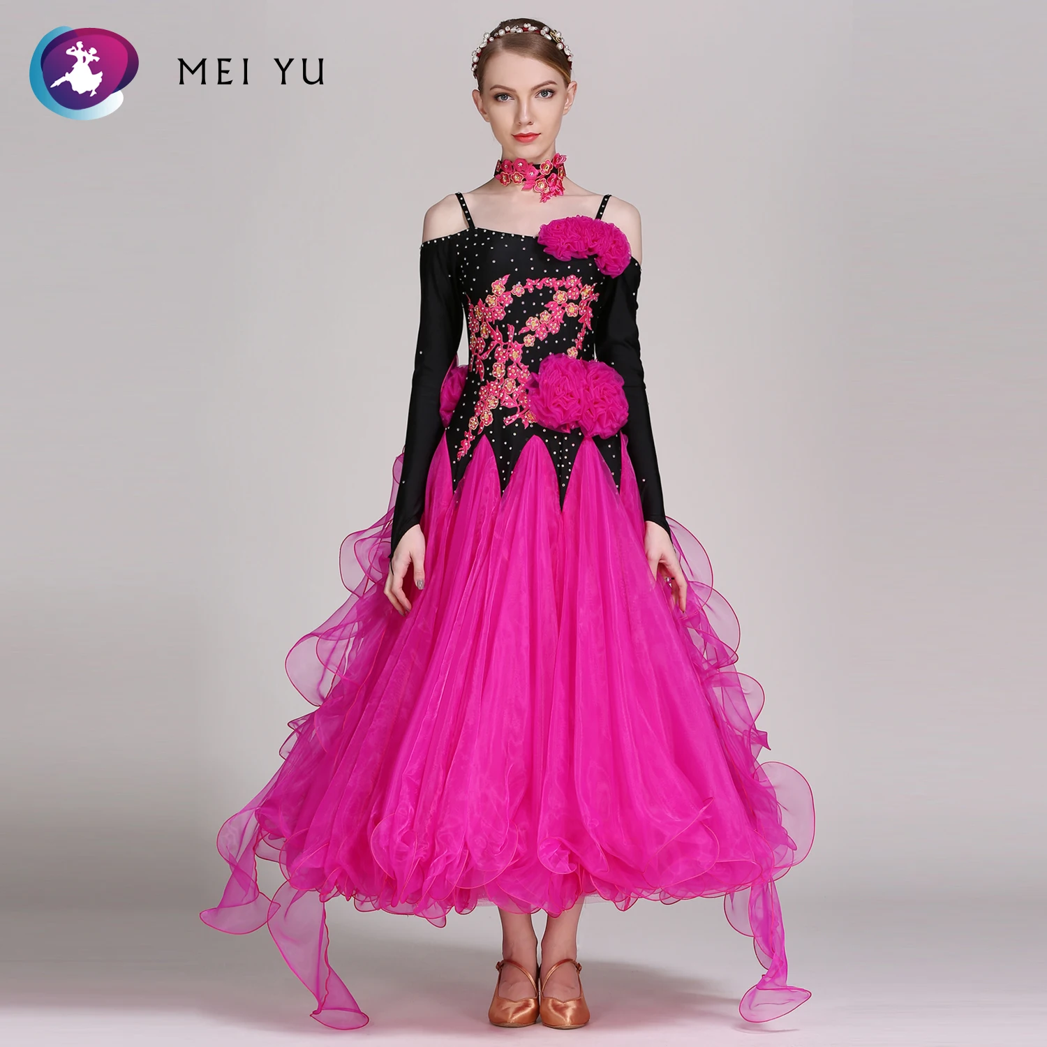 MEI YU 227 Modern Dance Costume Women Ladies Adults Dancewear Waltzing Tango Dancing Dress Ballroom Costume Evening Party Dress 
MEI YU 227 Modern Dance Costume Women Ladies Adults Dancewear Waltzing Tango Dancing Dress Ballroom Costume Evening Party Dress
