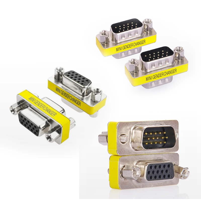 DB15 MINI Gender Changer adapter RS232 Com D-Sub to Male Female VGA plug connector 15pin
DB15 MINI Gender Changer adapter RS232 Com D-Sub to Male Female VGA plug connector 15pin