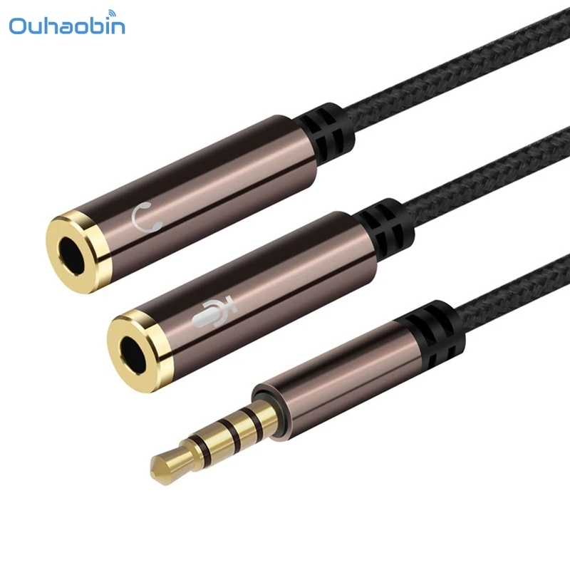 Ouhaobin Headset Adapter Y Splitter 3.5mm Jack Cable With Separate Mic+Audio Headphone Connector Mutual Convertors Oct25
Ouhaobin Headset Adapter Y Splitter 3.5mm Jack Cable With Separate Mic+Audio Headphone Connector Mutual Convertors Oct25