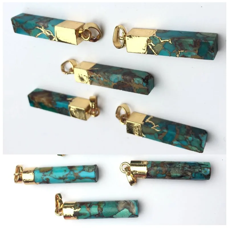 5pcs Natural cylindrical Turquoises Layer Necklace Double Bar Turquoises Pendant Necklaces for DIY jewelry necklace making
5pcs Natural cylindrical Turquoises Layer Necklace Double Bar Turquoises Pendant Necklaces for DIY jewelry necklace making