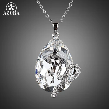 AZORA Poisonous Snakes White Gold Color Big Ellipse Stellux Austrian Crystal Pendant Necklace TN0048
AZORA Poisonous Snakes White Gold Color Big Ellipse Stellux Austrian Crystal Pendant Necklace TN0048