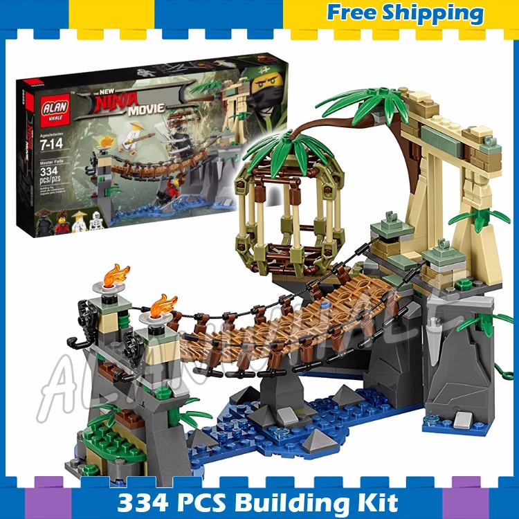 

334pcs New Ninja Master Falls Jungle Tree Bridge 10715 Model Building Blocks Children Assemble Toys Bricks Compatible With Lego