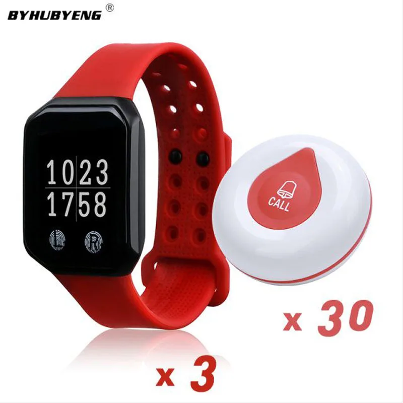 BYHUBYENG waiter pager queue number calling system vibration reminding way 2 color for choose range 80m wireless calling system
BYHUBYENG waiter pager queue number calling system vibration reminding way 2 color for choose range 80m wireless calling system