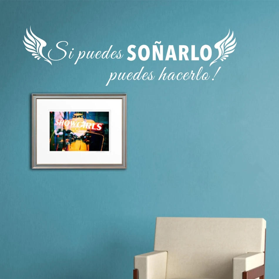 Classics Spanish Wall Sticker If You Can Dream with Wing Home Decoration Vinyl Art Removable Poster Mural Room Decor W168
Classics Spanish Wall Sticker If You Can Dream with Wing Home Decoration Vinyl Art Removable Poster Mural Room Decor W168