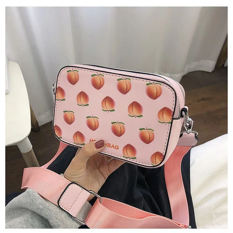 2019 Summer Fruit Pattern Women Messenger Bag PU Leather Shoulder Bag Small Mini Flap Bag High Quality Bolsas Crossbody Handbags
2019 Summer Fruit Pattern Women Messenger Bag PU Leather Shoulder Bag Small Mini Flap Bag High Quality Bolsas Crossbody Handbags