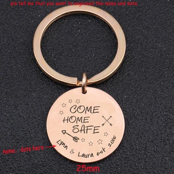 Personalized Name And Date Keychain Engraved Come Home Safe For Couple Wife Husband Gift Holder Exclusive Key Ring Tag
Personalized Name And Date Keychain Engraved Come Home Safe For Couple Wife Husband Gift Holder Exclusive Key Ring Tag