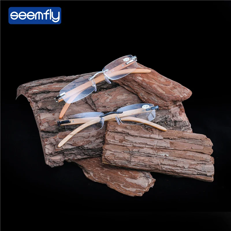 Seemfly Personal Ultra-Bullet Portable Stylish Wooden Reading Glasses Elegant Simple hd Frameless Cutting Edge Reading Glasses
Seemfly Personal Ultra-Bullet Portable Stylish Wooden Reading Glasses Elegant Simple hd Frameless Cutting Edge Reading Glasses