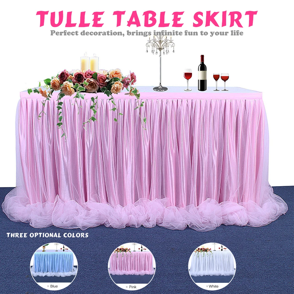 6 Colors Handmade Tulle Tutu Table Skirt Tableware Cloth Magic For Party Wedding Banquet Home Decoration Wedding Table Skirting
6 Colors Handmade Tulle Tutu Table Skirt Tableware Cloth Magic For Party Wedding Banquet Home Decoration Wedding Table Skirting