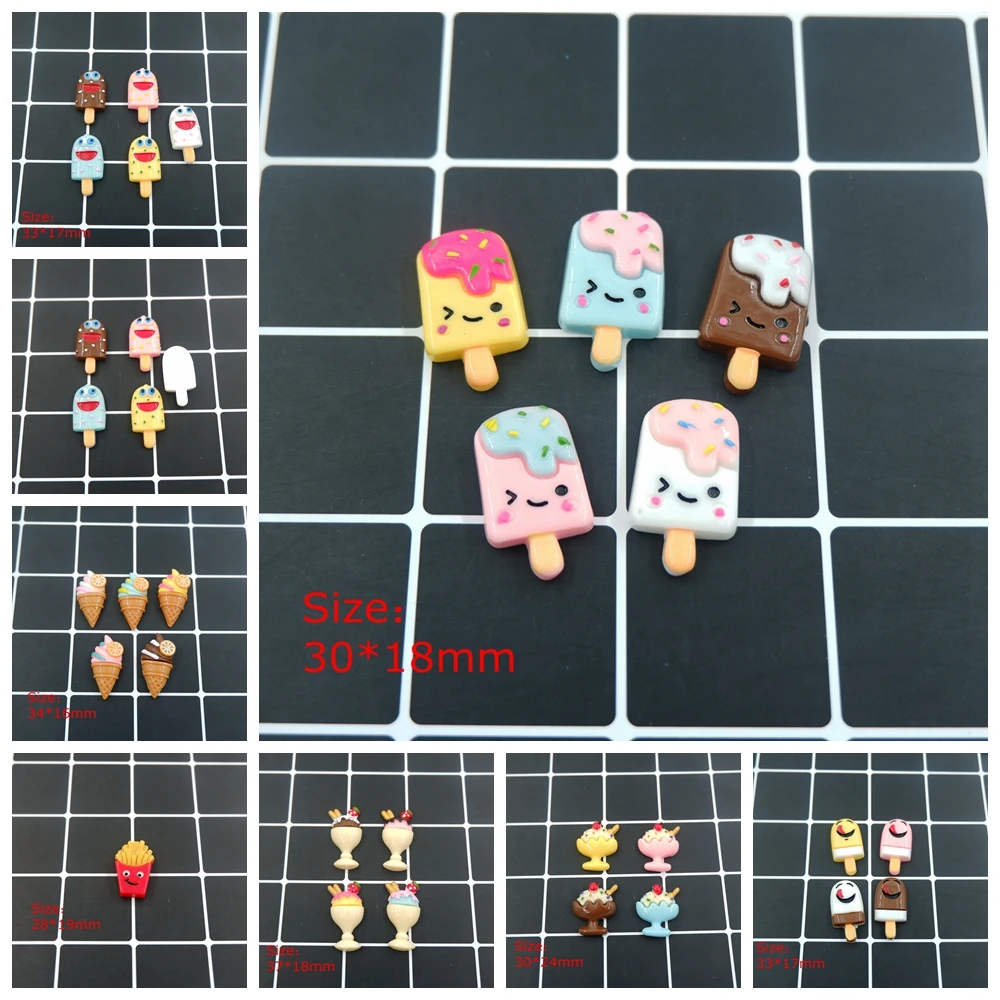 Kawaii Ice Cream Flatback Resin Cabochon Craft For diy mobile phone case headband supplies Decoration Scrapbooking
Kawaii Ice Cream Flatback Resin Cabochon Craft For diy mobile phone case headband supplies Decoration Scrapbooking