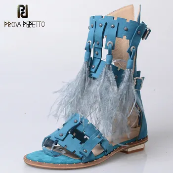 Prova Perfetto 2018 Rome Feather Sandals Woman Summer Low Heel Shoes Genuine Leather Rivet Women Sandals Fashion Red Color Shoe
Prova Perfetto 2018 Rome Feather Sandals Woman Summer Low Heel Shoes Genuine Leather Rivet Women Sandals Fashion Red Color Shoe