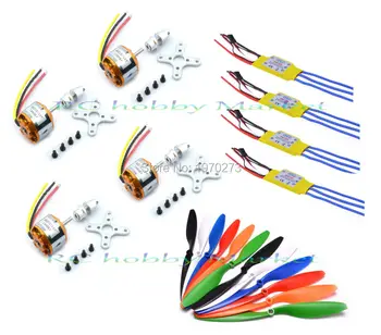 4pcs A2212 A 2212 1400kv Brushless Motor + 30A Esc + 4 Pairs 1045 Propeller for Quad rotor Multicopter and RC Aircraft
4pcs A2212 A 2212 1400kv Brushless Motor + 30A Esc + 4 Pairs 1045 Propeller for Quad rotor Multicopter and RC Aircraft
